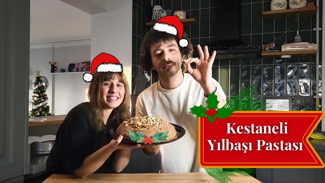 Yeni Yıl İçin Ev Yapımı Kestaneli Pasta 🎄🌰