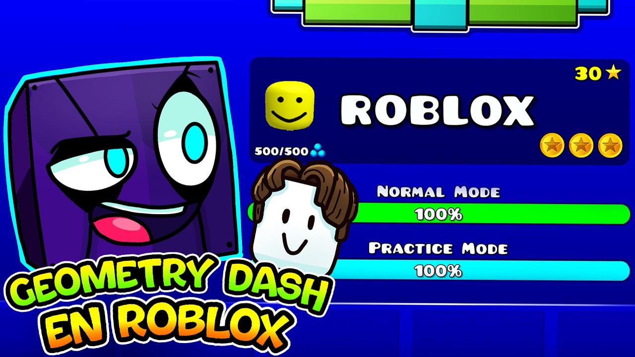 !!!JUGANDO GEOMETRY DASH DESDE ROBLOX!!! | Geometry Dash 2.2