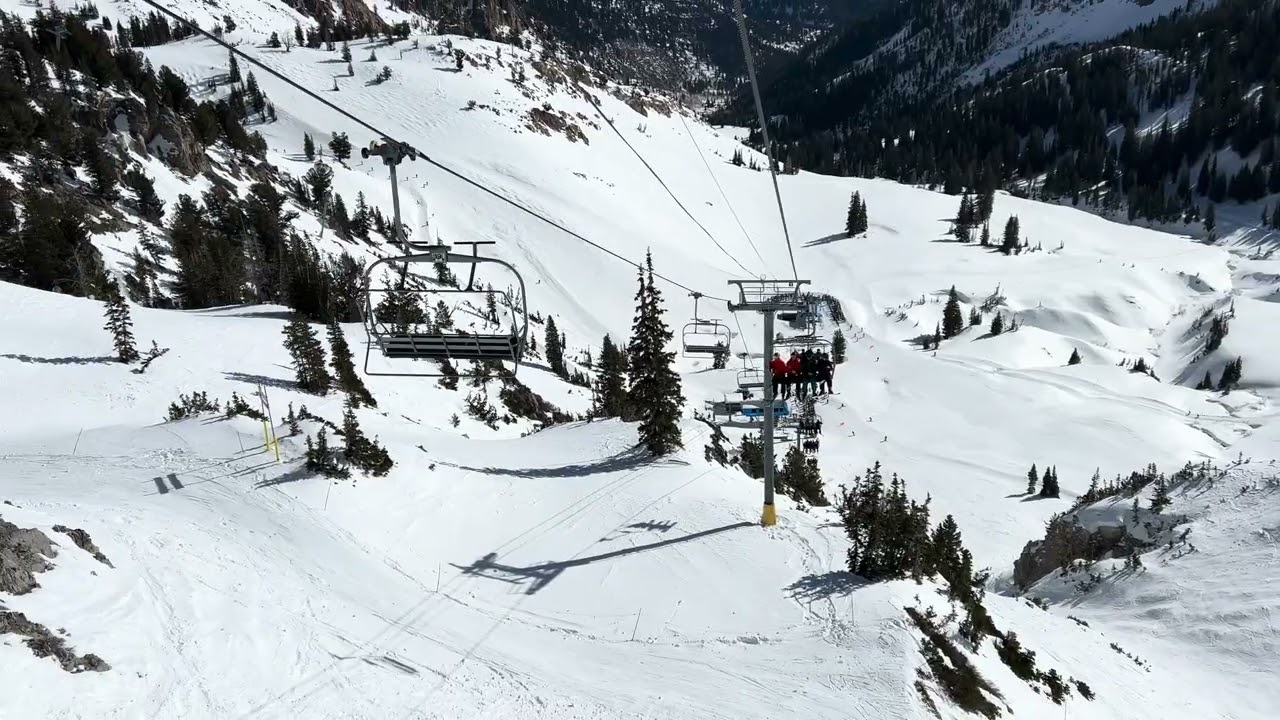 Snowbird Mineral Basin Express (Backride POV)