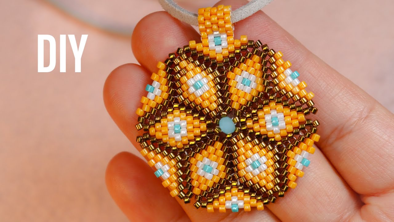Stylish model with  Seedbeads for Pendant and Earring