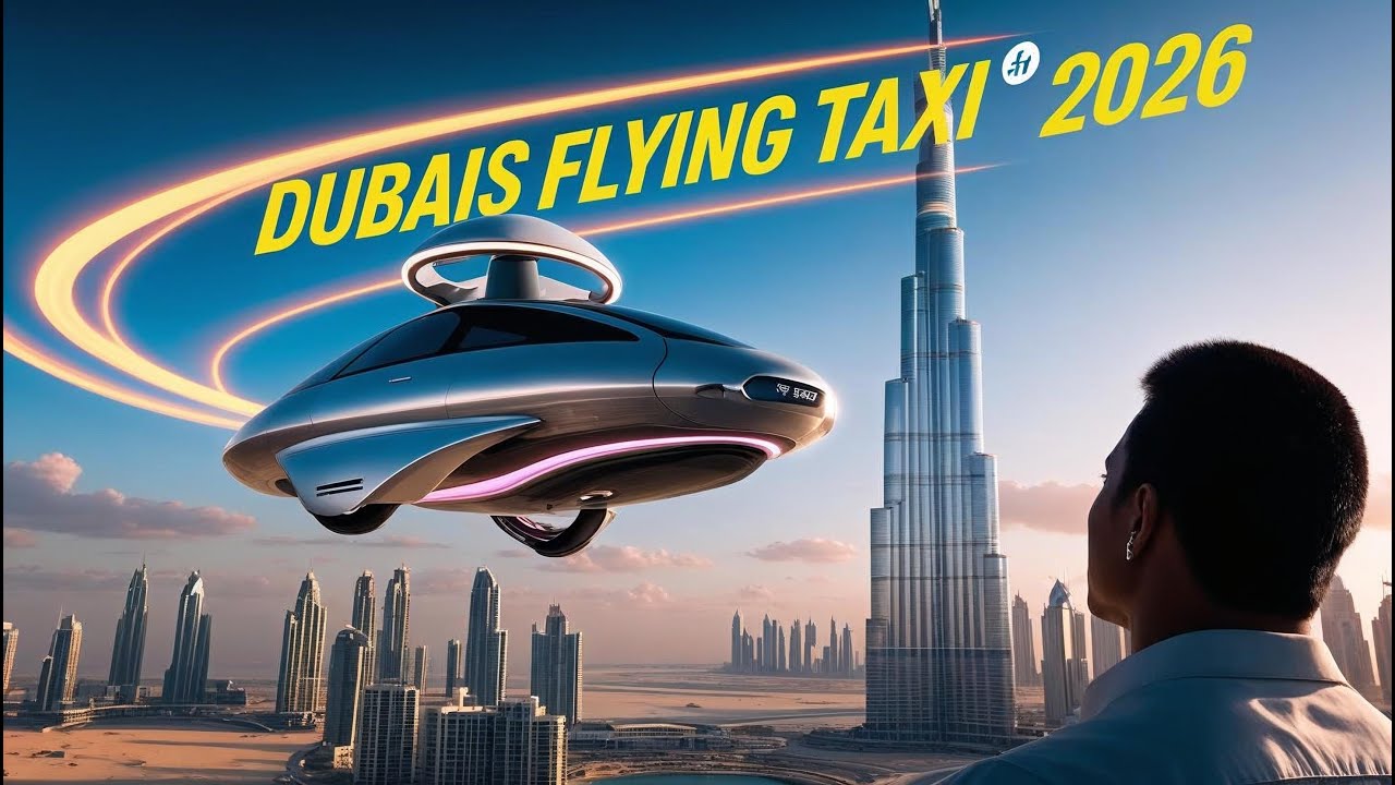 Dubai's Flying Taxi Test is Complete! Future Transport Starts SOON 🚁 #Dubai2026 #Dubaitaxi #UAE2030