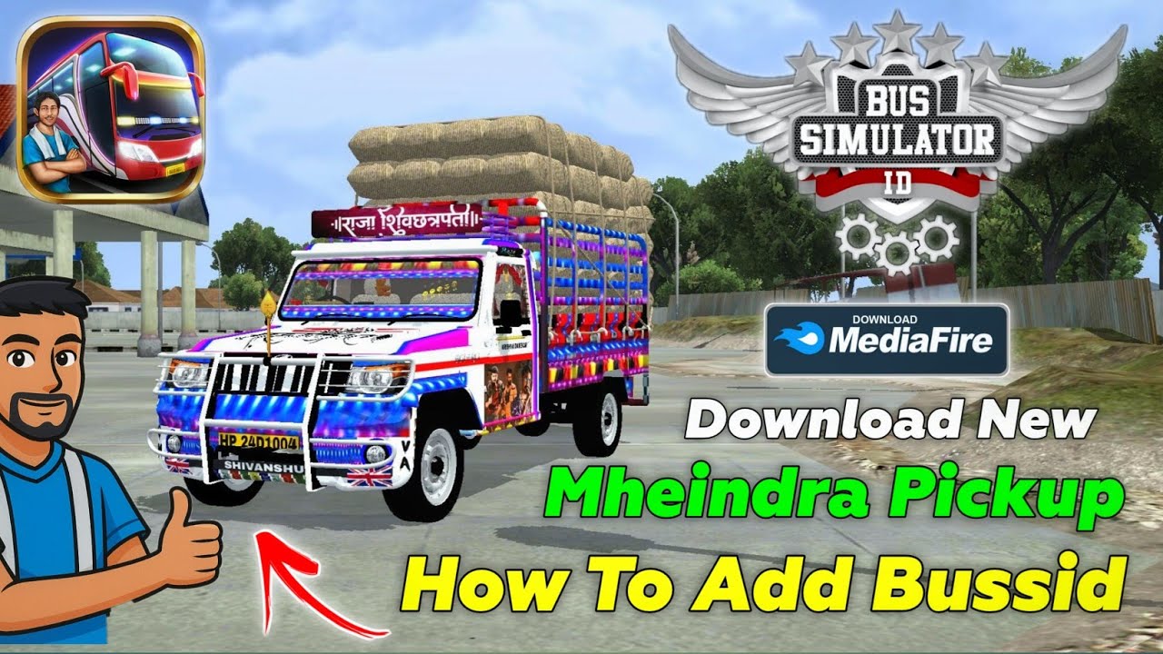 How To Add Mahindra Pickup Truck Mod in Bus Simulator Indonesia | BUSSID India Truck Mod 