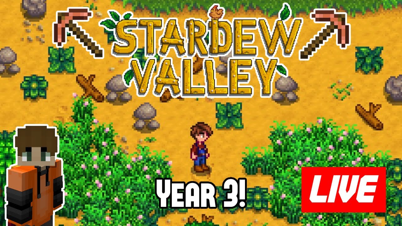 Progressing Through Year 3 & Clearing Out More Land! | Stardew Valley | (LIVE)