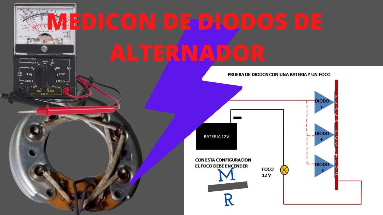MEDICION de DIODOS de ALTERNADOR