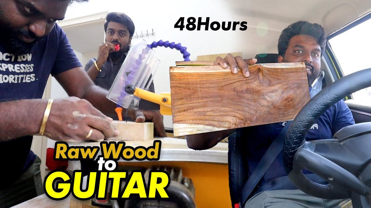 Raw wood🪵to Guitar Shape in 48 hours | Detailed video for Wood Lovers