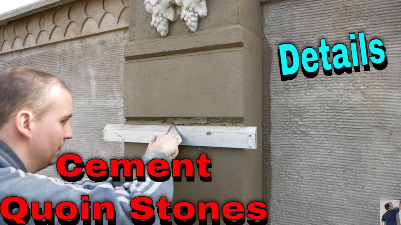 cutting render quoin stones corner stones