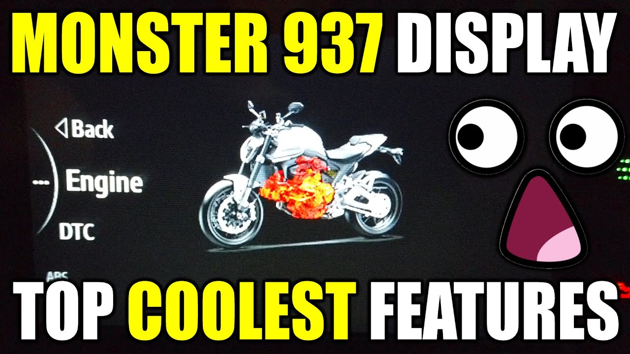 Ducati Monster 937 TFT Display Top ❄COOLEST❄ Features and How to Use It