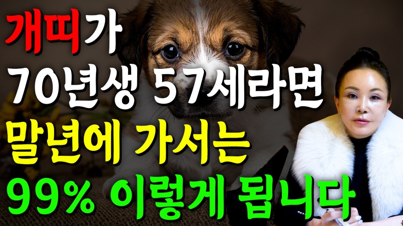 [2026년 병오년 57세 개띠운세] 1970년생 개띠가 X월에 태어났다면 기필코 대박납니다! 2026년 57세 개띠에게 찾아오는 변화와 기회들 70년생 57세 개띠 운세