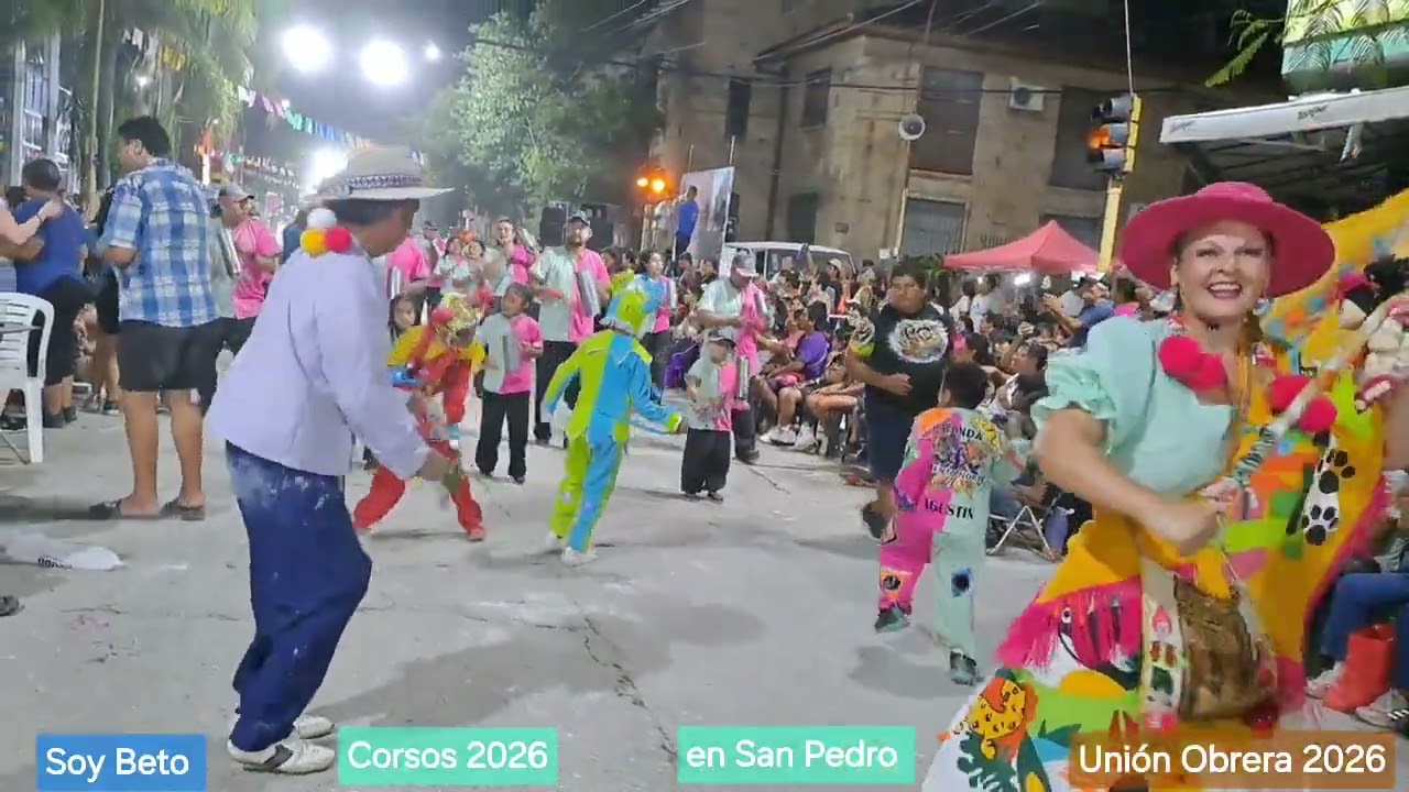 Comparsa Autóctona Unión Obrera 2026!! Noche 5 de corsos en san pedro.