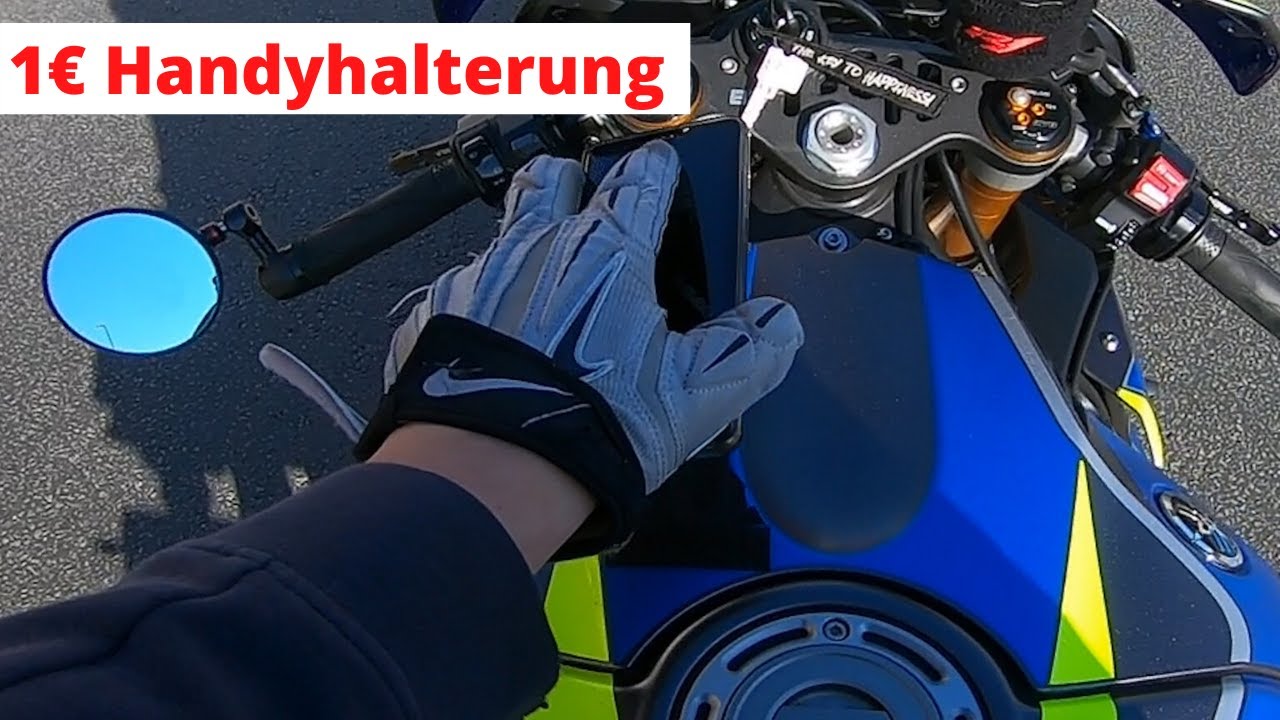 Die 1€ Halterung für jedes Handy! | 300 km/h Test! | Entspannter R1 Motovlog