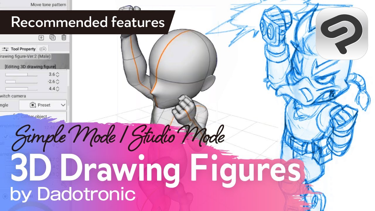 Vary your poses with 3D drawing figures by Dadotronic | Clip Studio Paint Recommended Feature