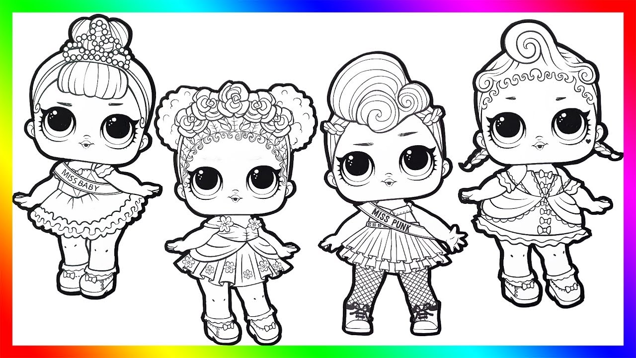 LOL Сюрприз Куклы Книжка-раскраска Раскраска для детей LOL Surprise Dolls Как покрасить Узнать цвета