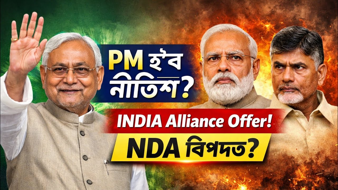 প্ৰধানমন্ত্ৰী হ’ব নীতিশ কুমাৰ!ইণ্ডিয়া এলায়েঞ্চৰ বৃহৎ ঘোষণা সহমতত উপনীত নীতিশ-নাইডু এন.ডি.এৰ  পতন