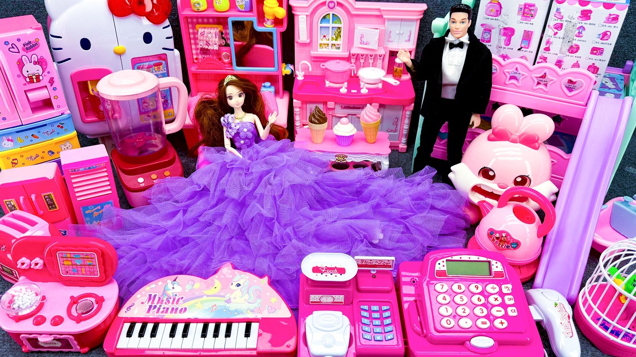 20 Minutes Satisfying Unboxing Barbie Royal Family, Cute Doll Toys & Wedding Bedroom Playset Review