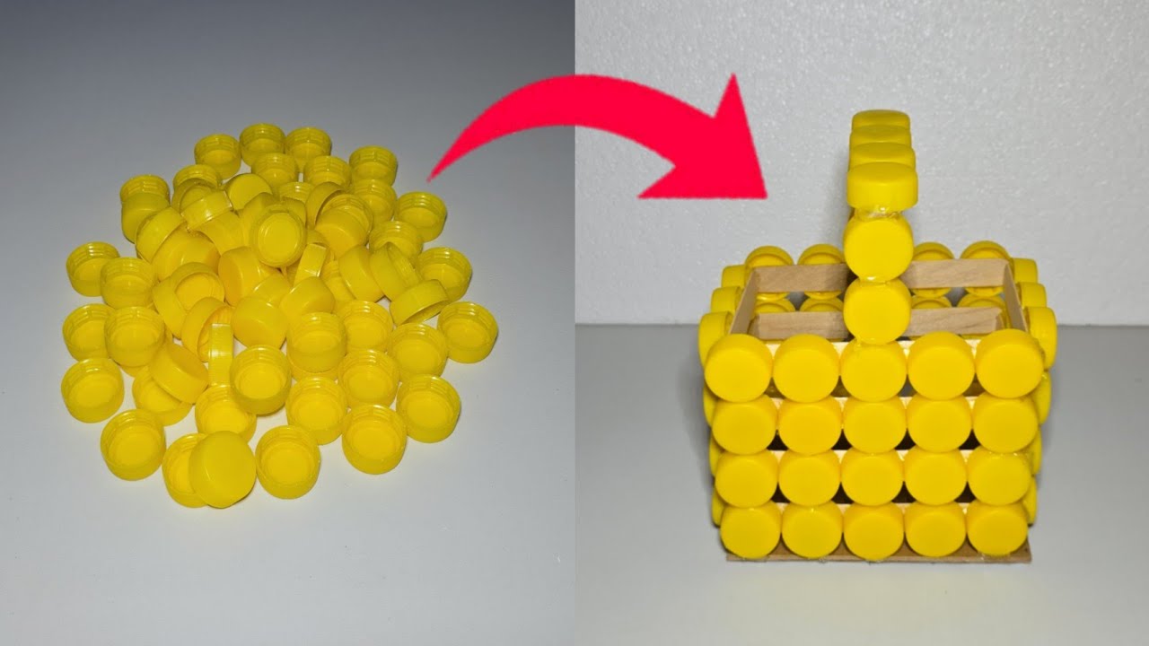 C&oacute;mo Hacer Un Bolso Con Tapas De Botella De Pl&aacute;stico | Idea Bonita De Reciclaje