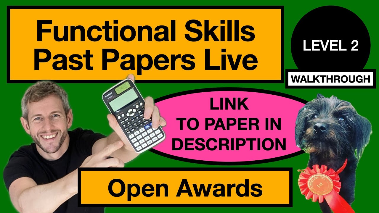 Functional Skills MATHS Level 2  - OPEN AWARDS Past Paper  - Live Lesson!