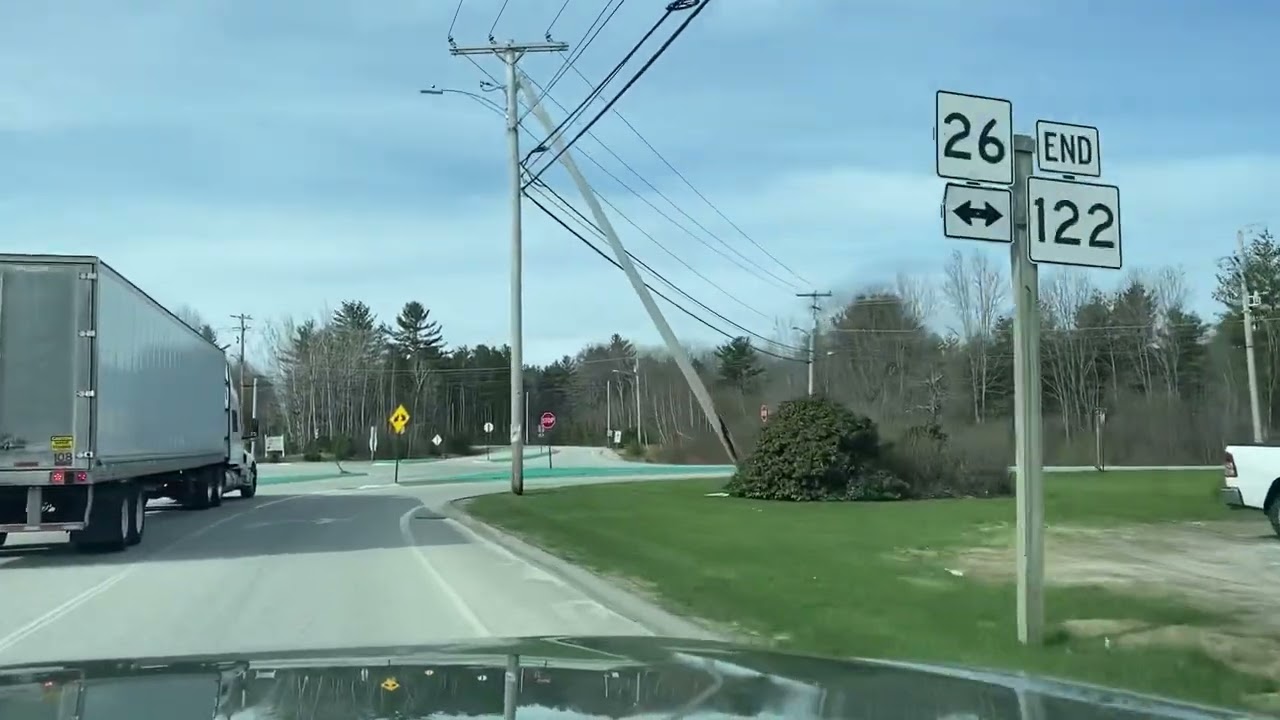 Driving through Poland Springs Maine