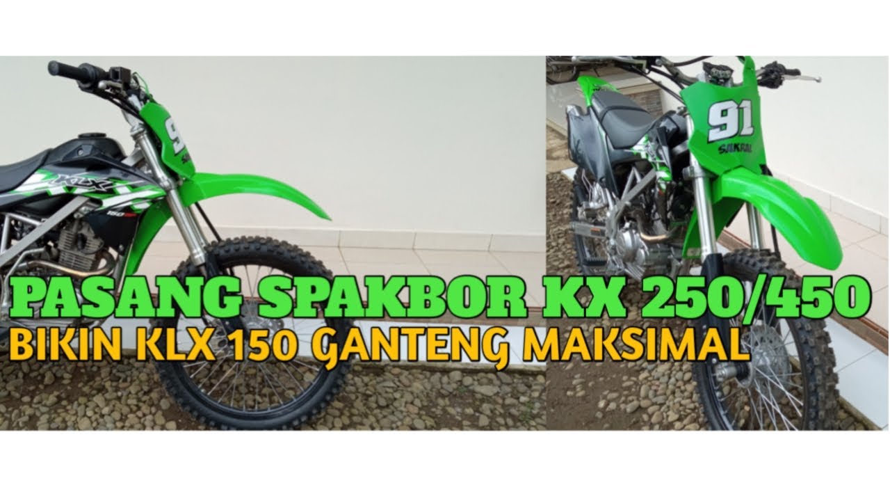 Pasang spakbor KX 250/450 & papan nomor KX 250/450 di KLX150bf