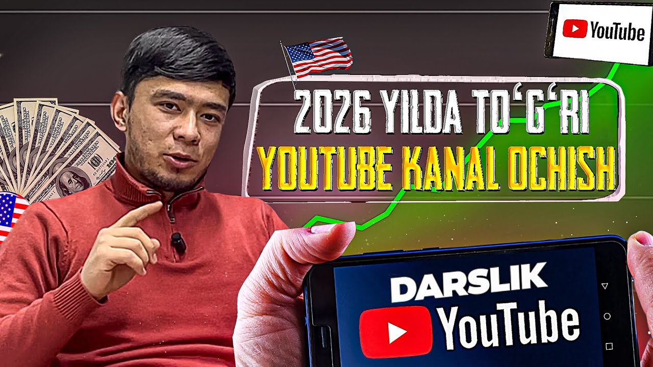2026-YILDA PUL TOPADIGAN YOUTUBE KANALNI TOʻGʻRI OCHISH 