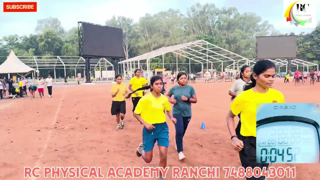  1600m झारखंड होमगार्ड दौड़😎 // लड़को के टाइमिंग में लड़की 😃5:57Sec