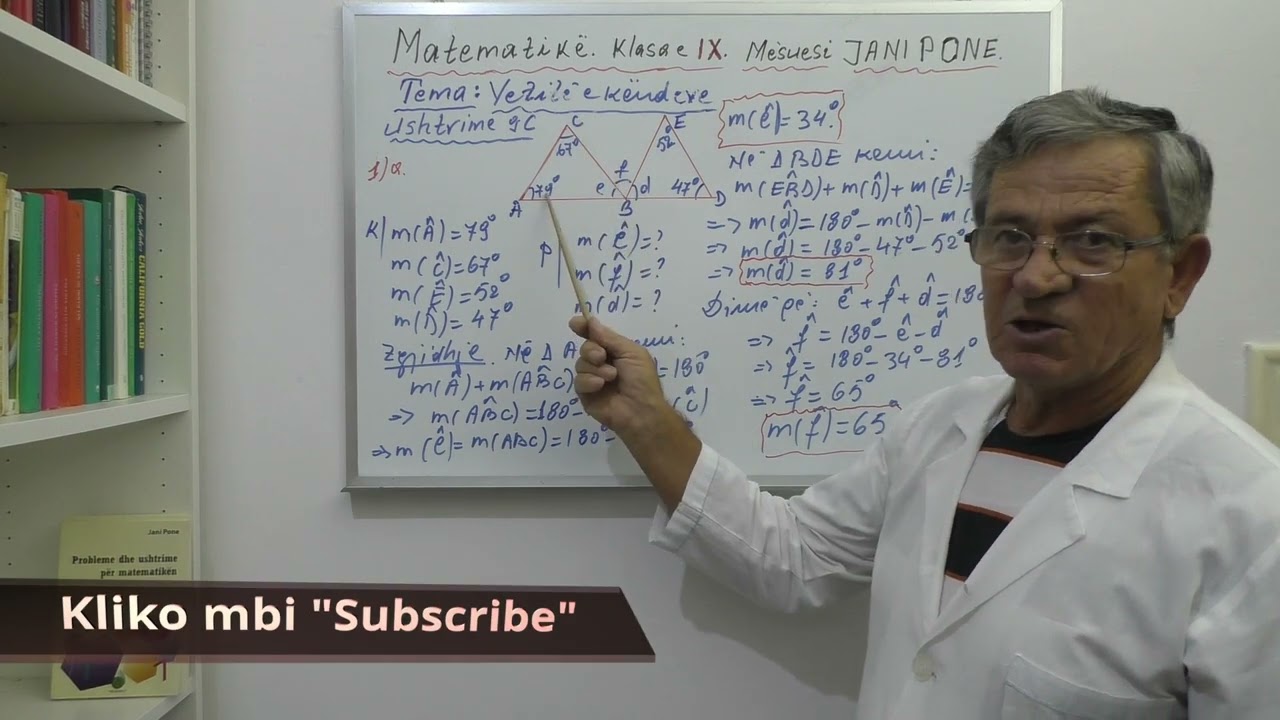 Vetitë e këndeve 3 - Matematika per klasat 9-ta - Ushtrime të zgjidhura