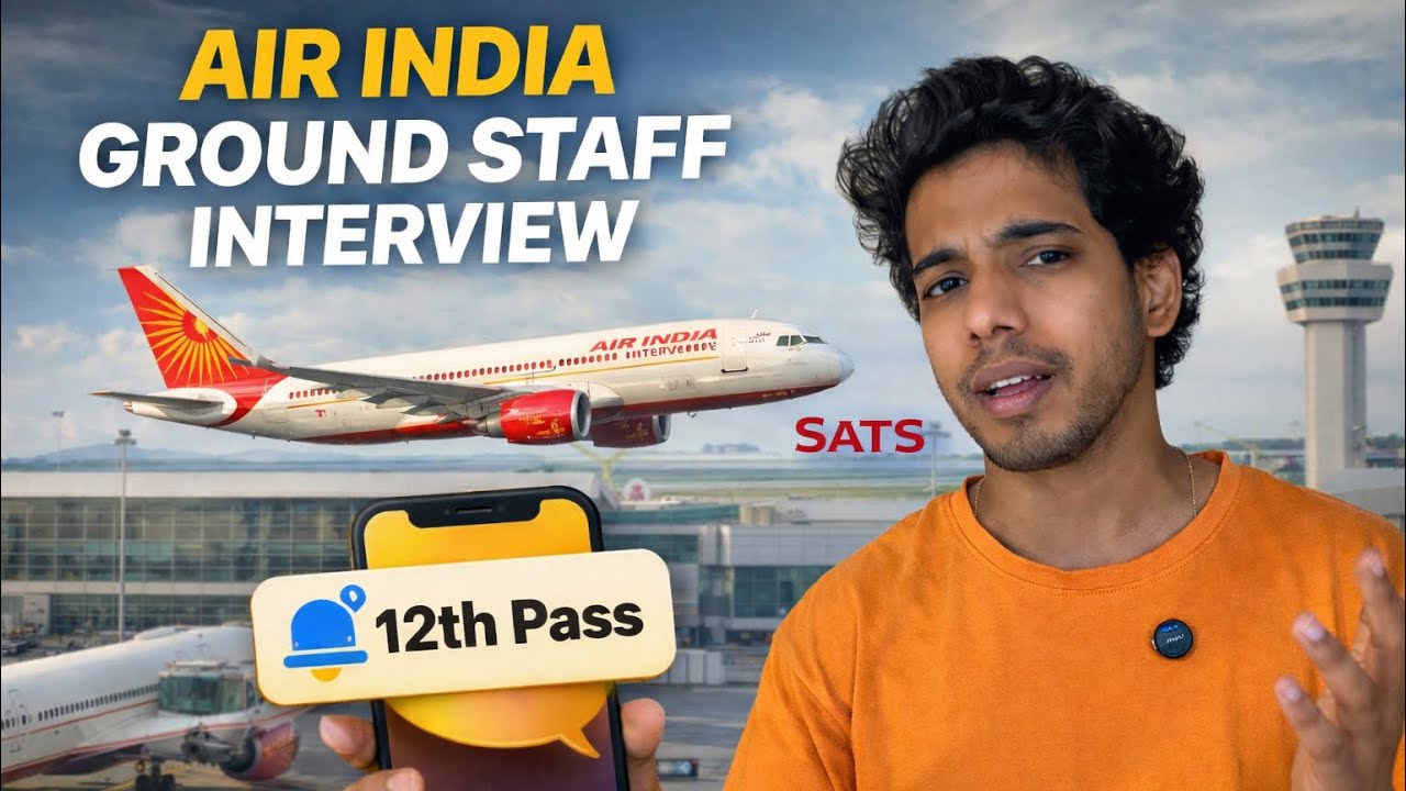 Air India Ground staff Interview 🤯 | After 12th Pass walk-in Interview, Date & Location #airindia 