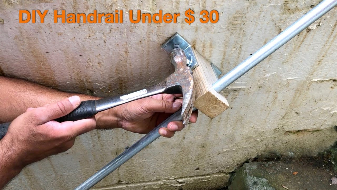 Budget DIY Handrail for Outdoor Steps | Only $30 Materials