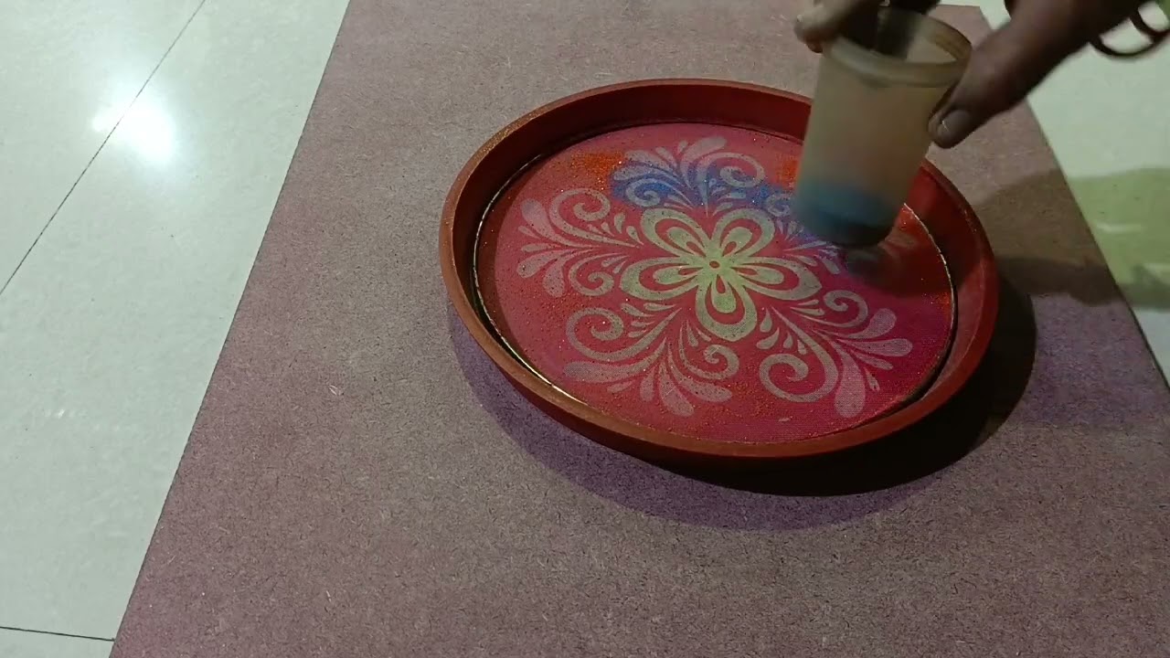 🌸🌸Stencil easy rangoli design#stencil #rangoli 🌸🌸