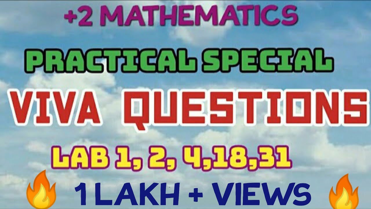 PLUS TWO MATHEMATICS// PRACTICAL EXAM SPECIAL // VIVA QUESTIONS //LAB 1,24,18,32//ALL THE BEST 👍🏻
