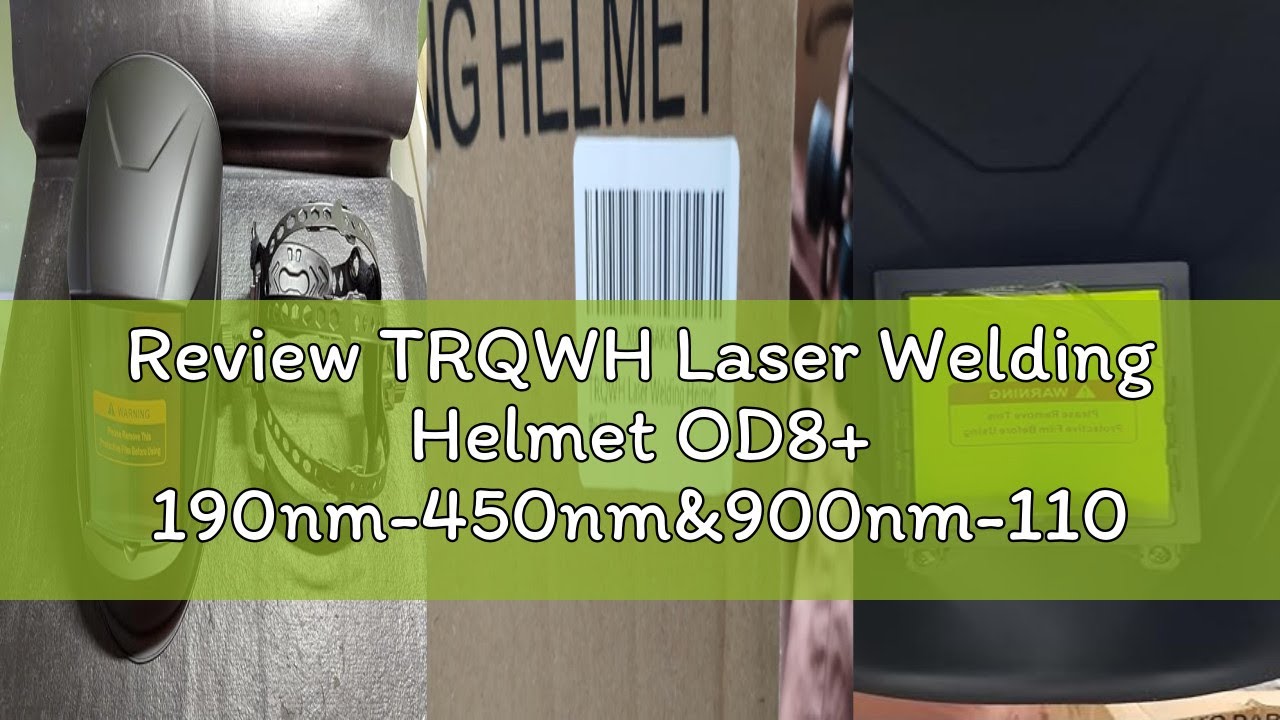 Review TRQWH Laser Welding Helmet OD8+ 190nm-450nm&900nm-1100nm Large Viewing Laser Safety Helmet Pr