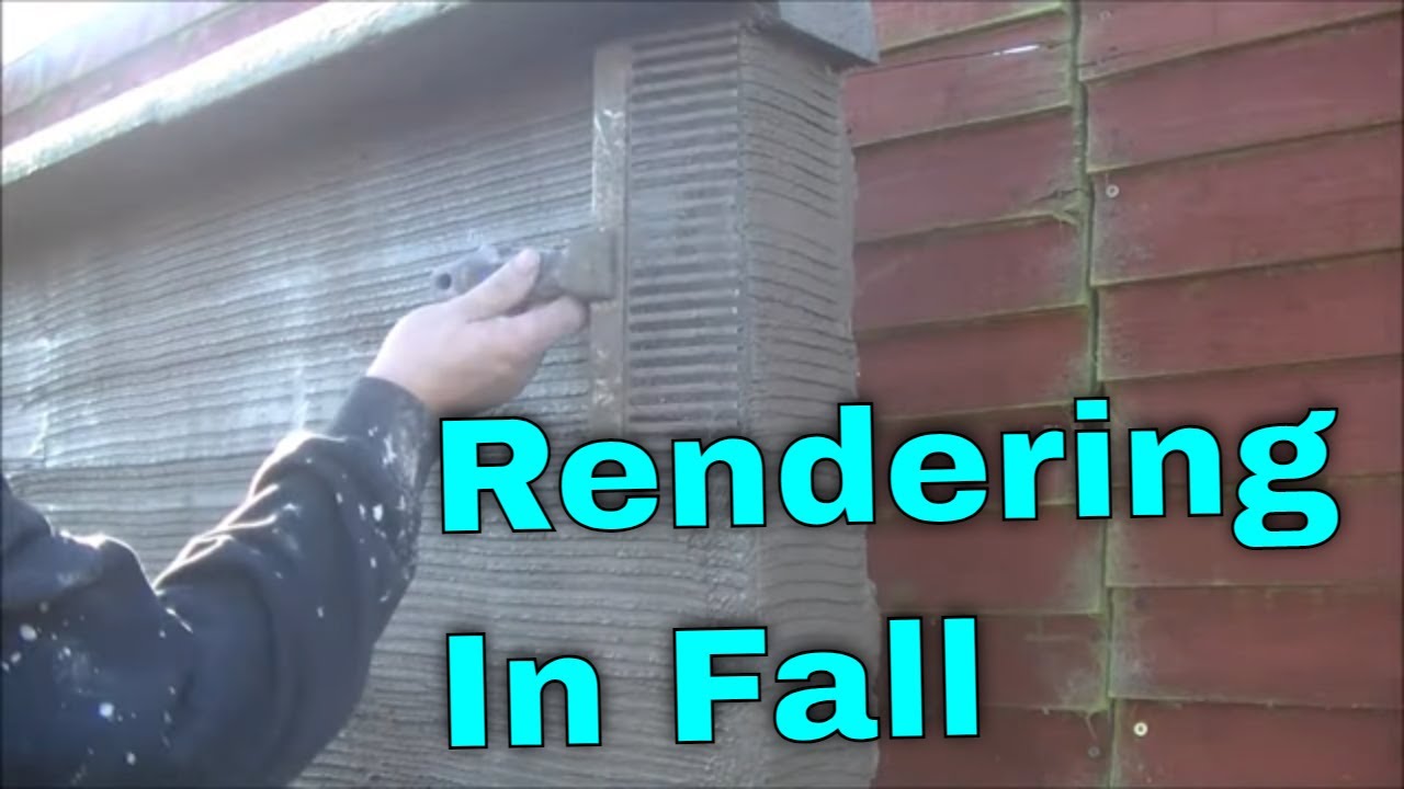 Plastering a Wall in the Fall Sand & Cement Render Demo on Scratch Coat 1st Coat Voice Over