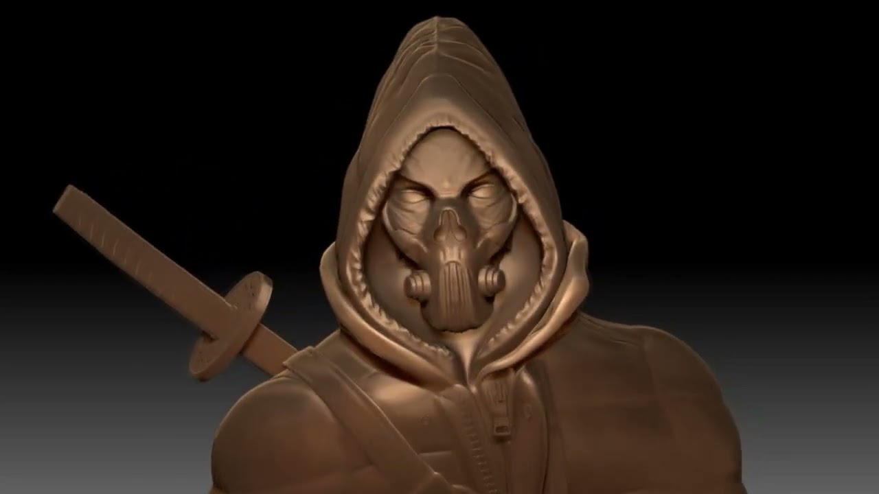 Кибер - ниндзя 🥷 #zbrush #zbrushart #zbrushmodel