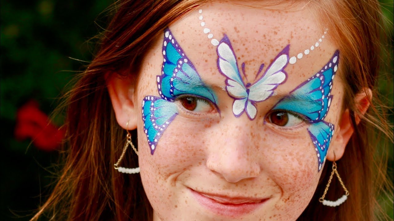 Double Butterfly face painting tutorial / Highly requested butterfly makeup