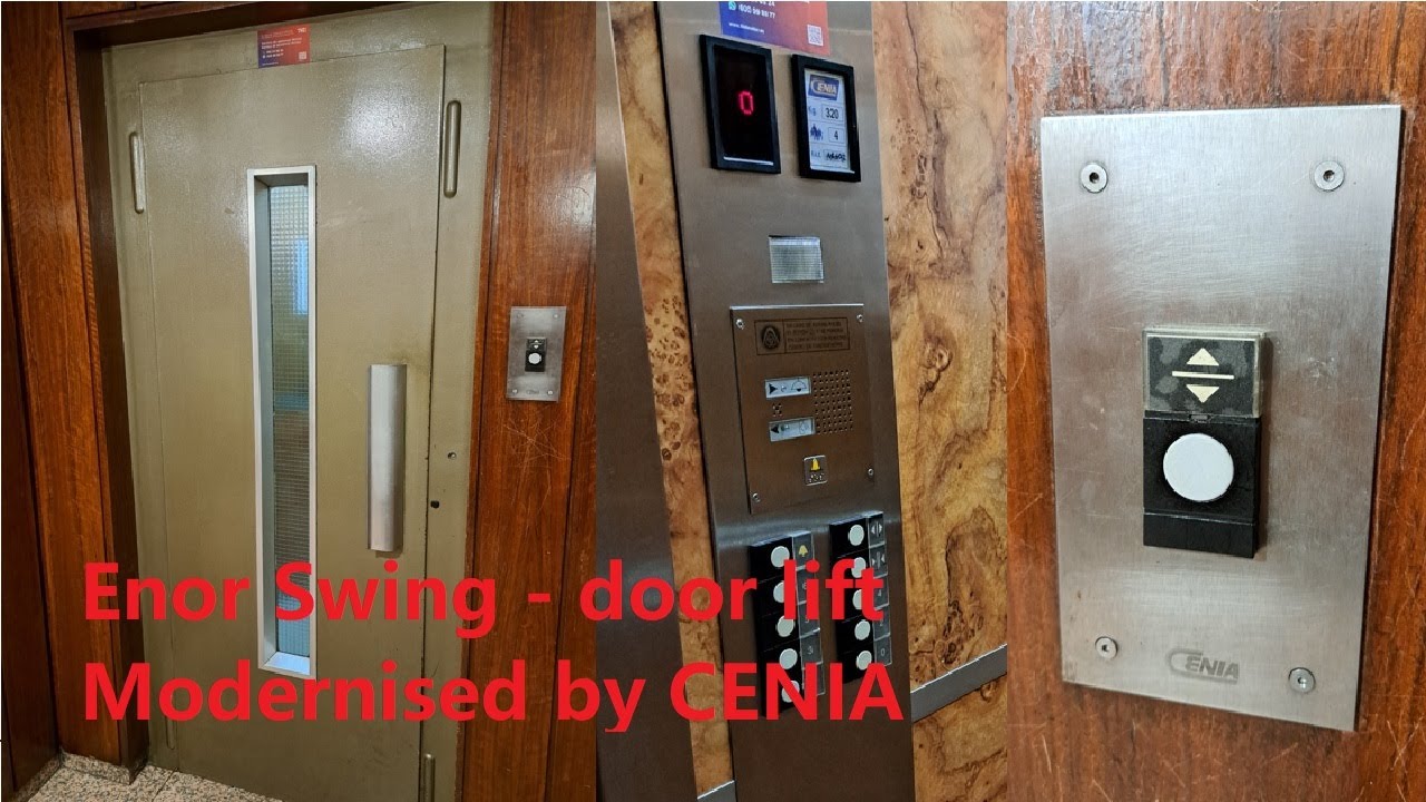 Old ENOR swing-door lift modernised by CENIA