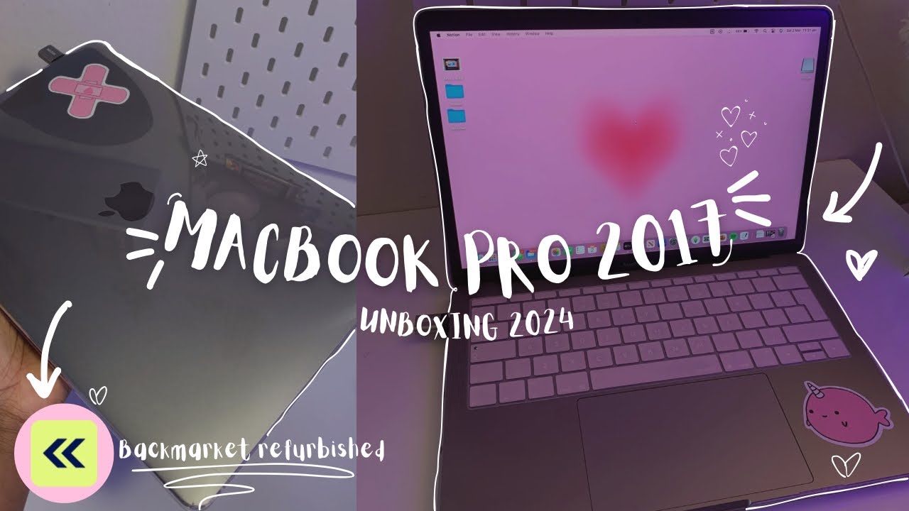 MACBOOK PRO 2017 13.3” UNBOXING + ACCESSORIES 2024💕|| Backmarket refurbished|| Space grey|| 8GB