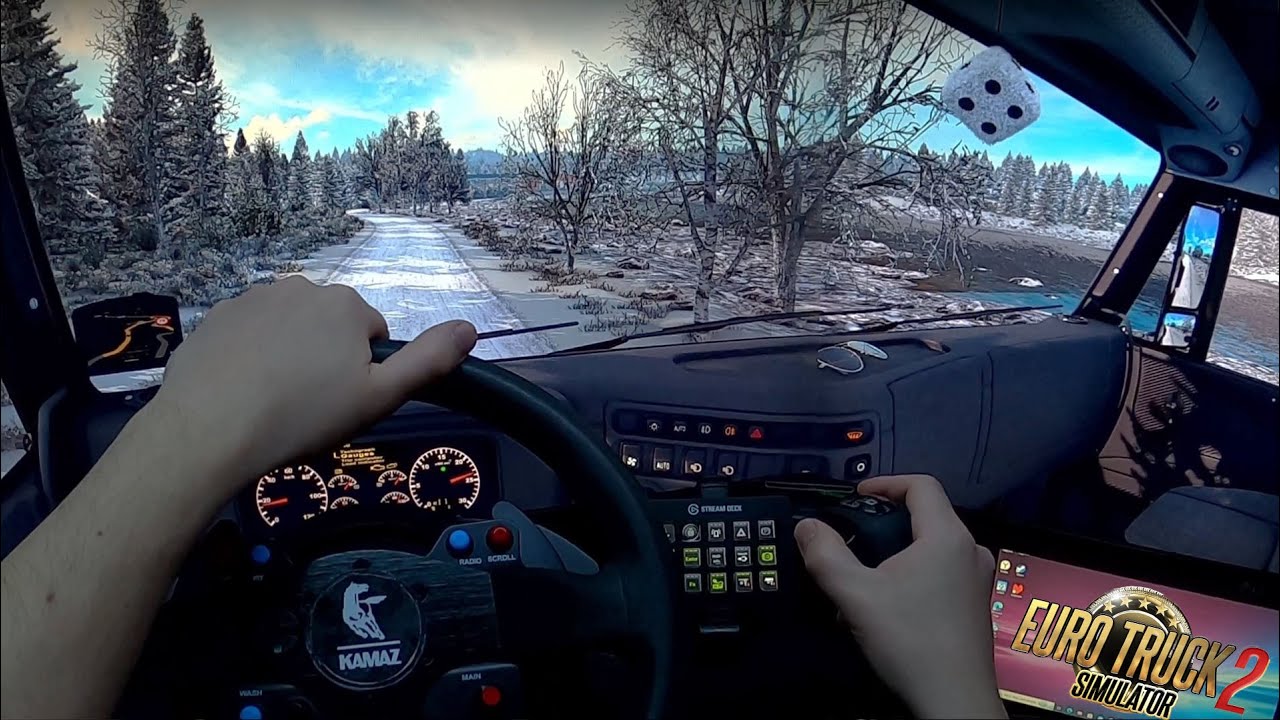 #EuroTruckSimulator2 : POV KamAZ-65225 6X6 #3монитора #TripleScreen #ThrustMasterT300 #ShifterTH8A