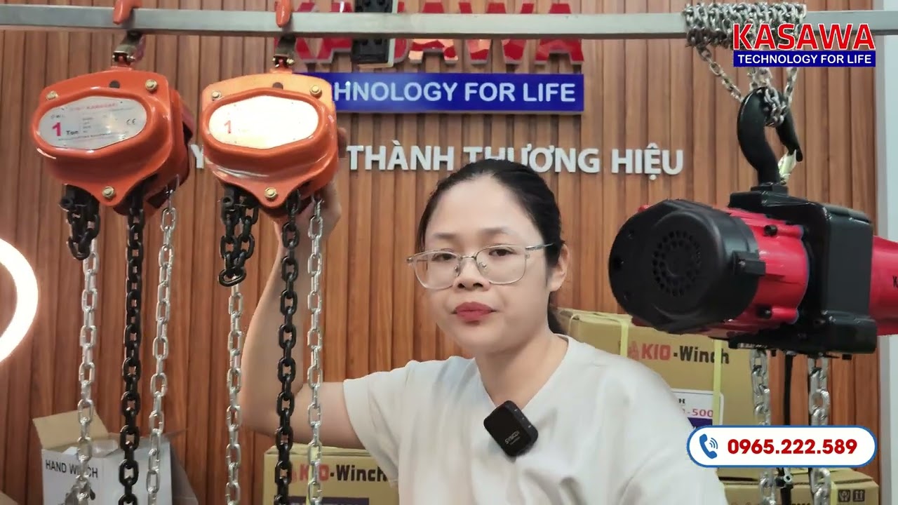 Báo giá pa lăng xích kéo tay 1 tấn Kawasaki bản tiêu chuẩn TD