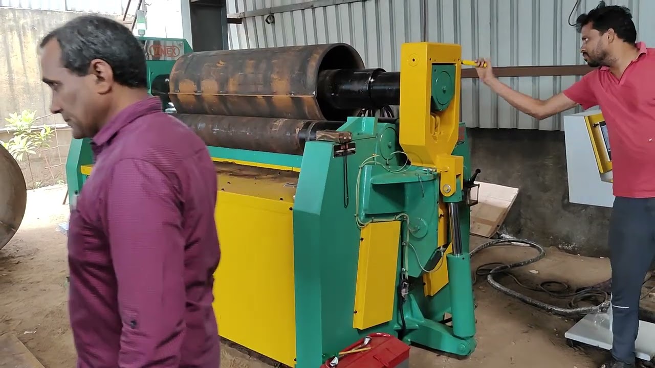 VIMEX 3 Roll Hydraulic PLC Plate Rolling Machine. #steelfabrication #bendingmachine #madeinindia
