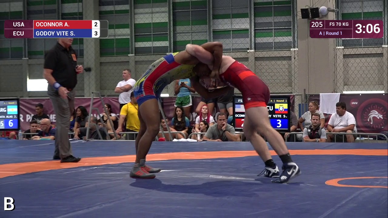 Round 1 FS - 70 kg: A. OCONNOR (USA) v. S. GODOY VITE (ECU)