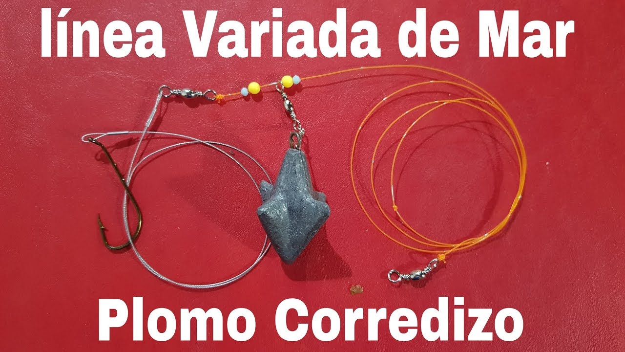 Linea para variada de mar con plomo corredizo