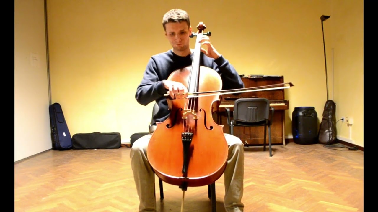 Emilio Gonella (cello):  Bach 4th Suite, Prelude and Courante