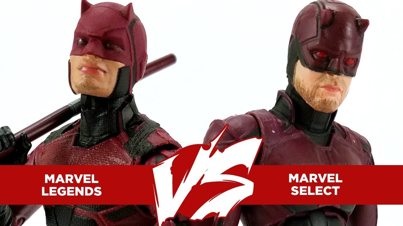 Marvel Legends Netflix Daredevil vs Marvel Select Netflix Daredevil