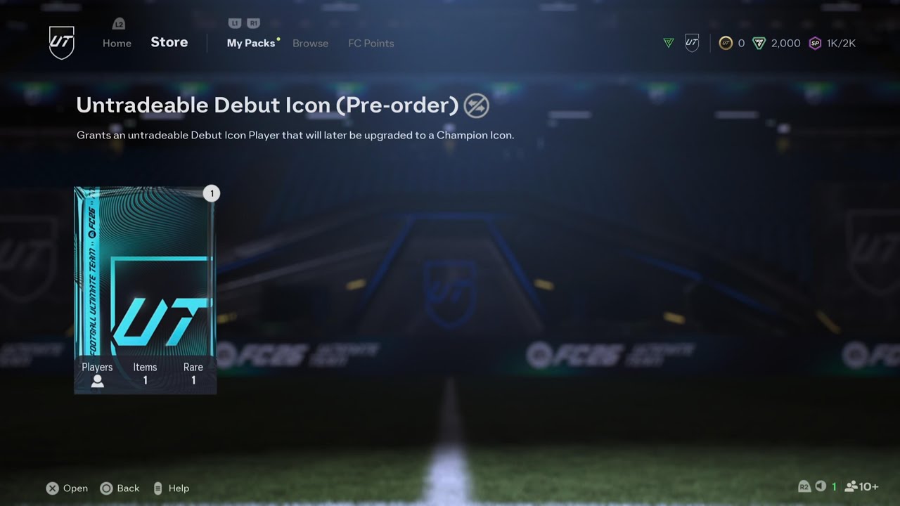 FC 26 Ultimate Team Untradeable Debut Icon