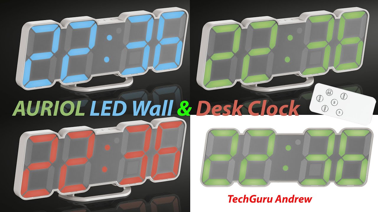 AURIOL LED Wall & Desk Clock REVIEW