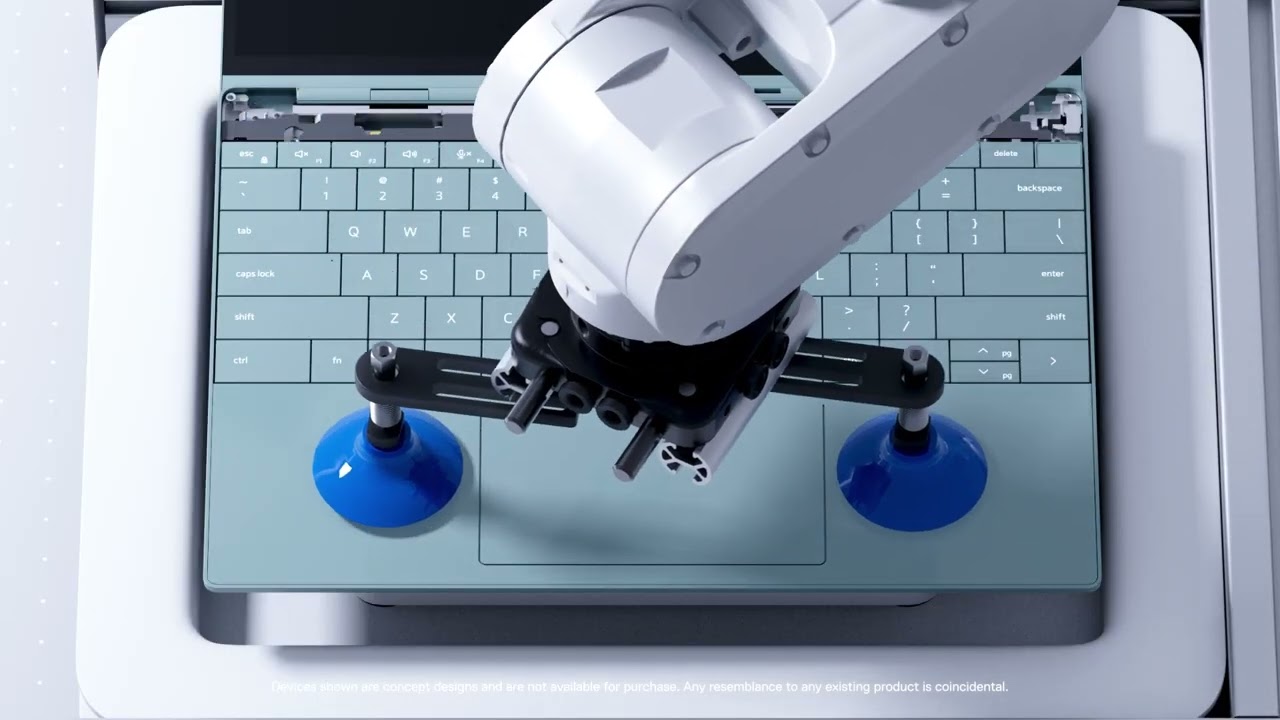 Dell Concept Luna Micro-Factory - Robots Building A Modular Laptop!