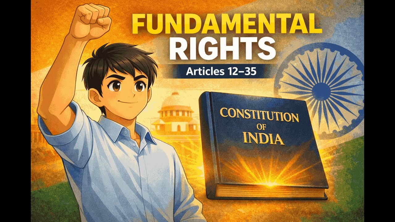 👉 Fundamental Rights 🇮🇳 | मौलिक अधिकार Explained ✨ | Polity Series🏛️ | Articles 12–35 🚀Must Watch 🎥