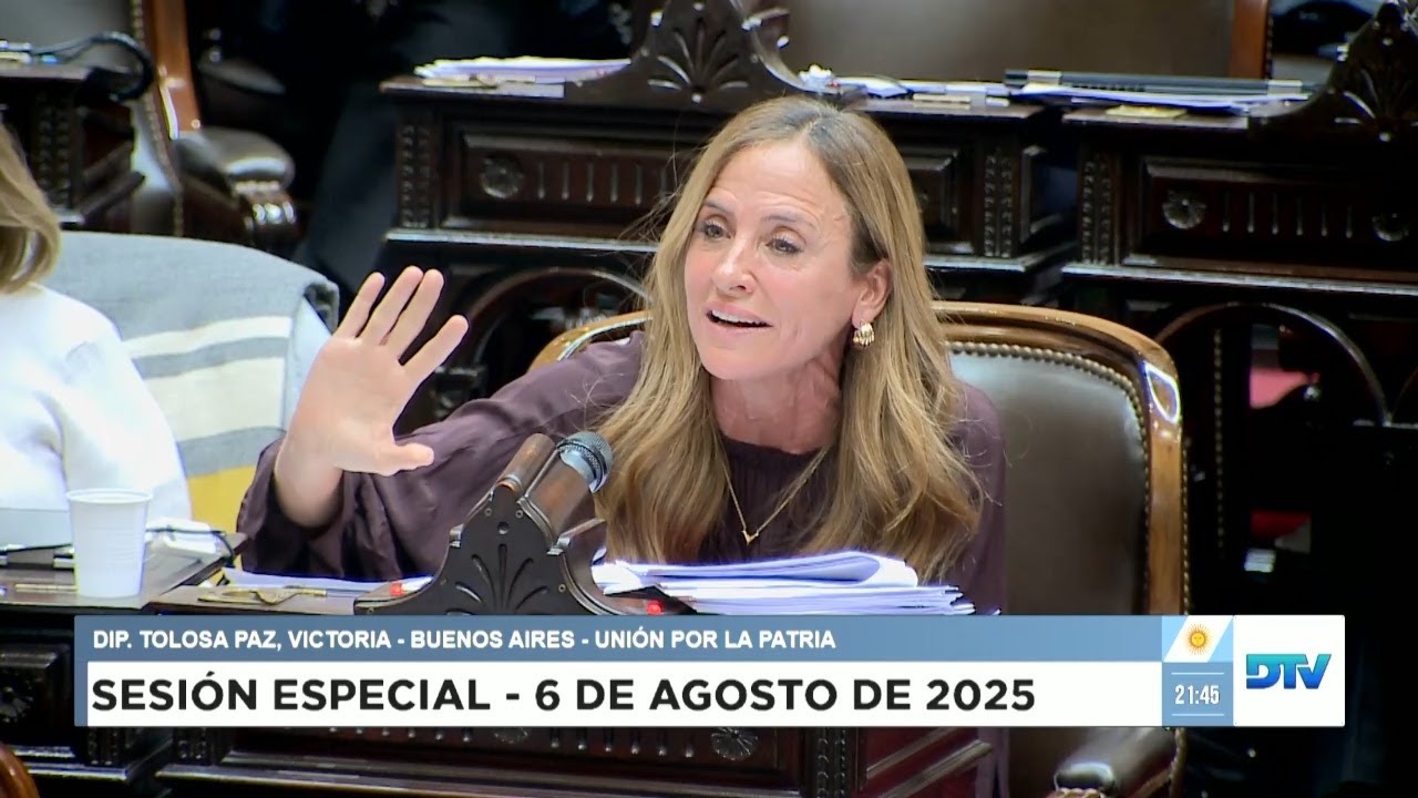 Diputada Tolosa Paz, Victoria - UxP - Sesión 06-08-2025 - PL