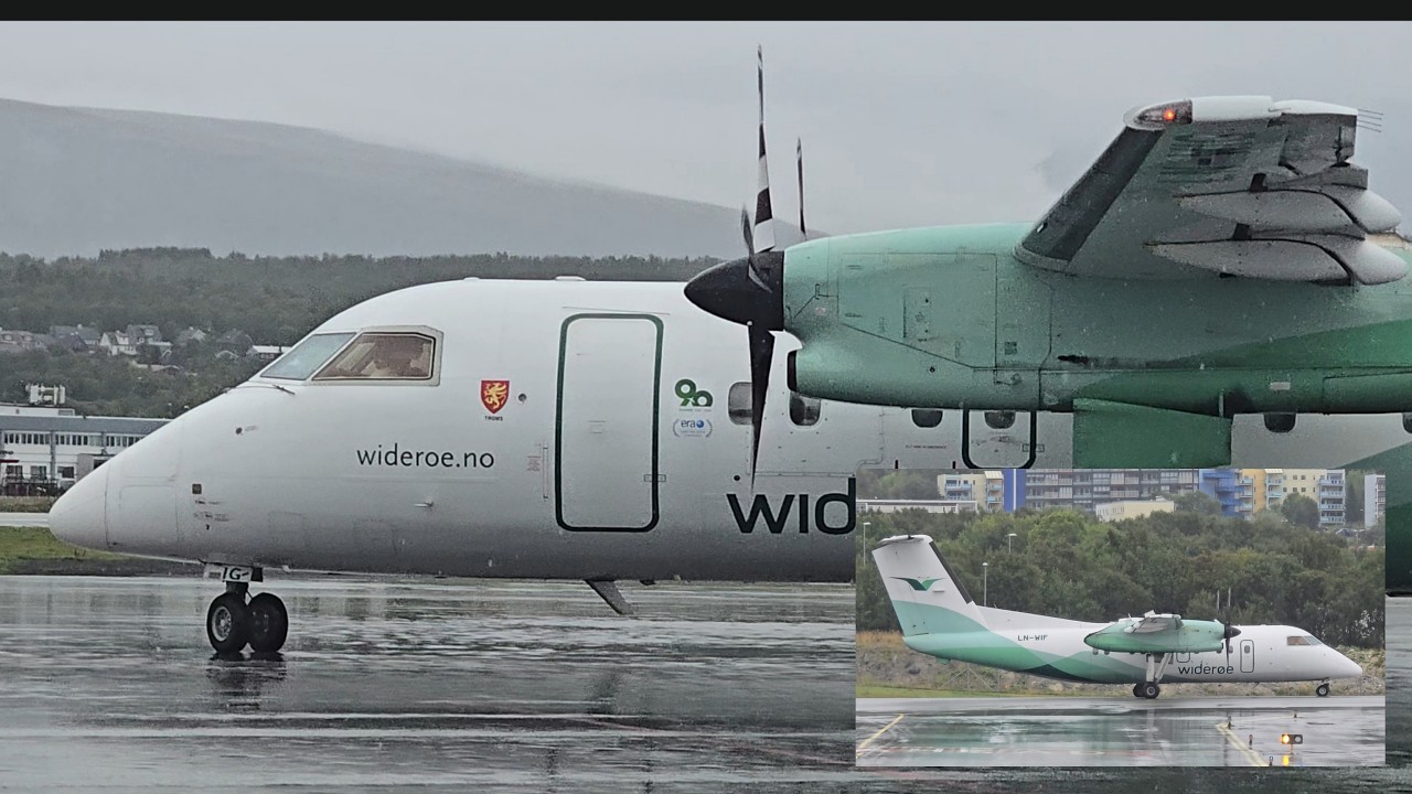 Simultaneous Departures - Rainy Afternoon at Tromsø Airport