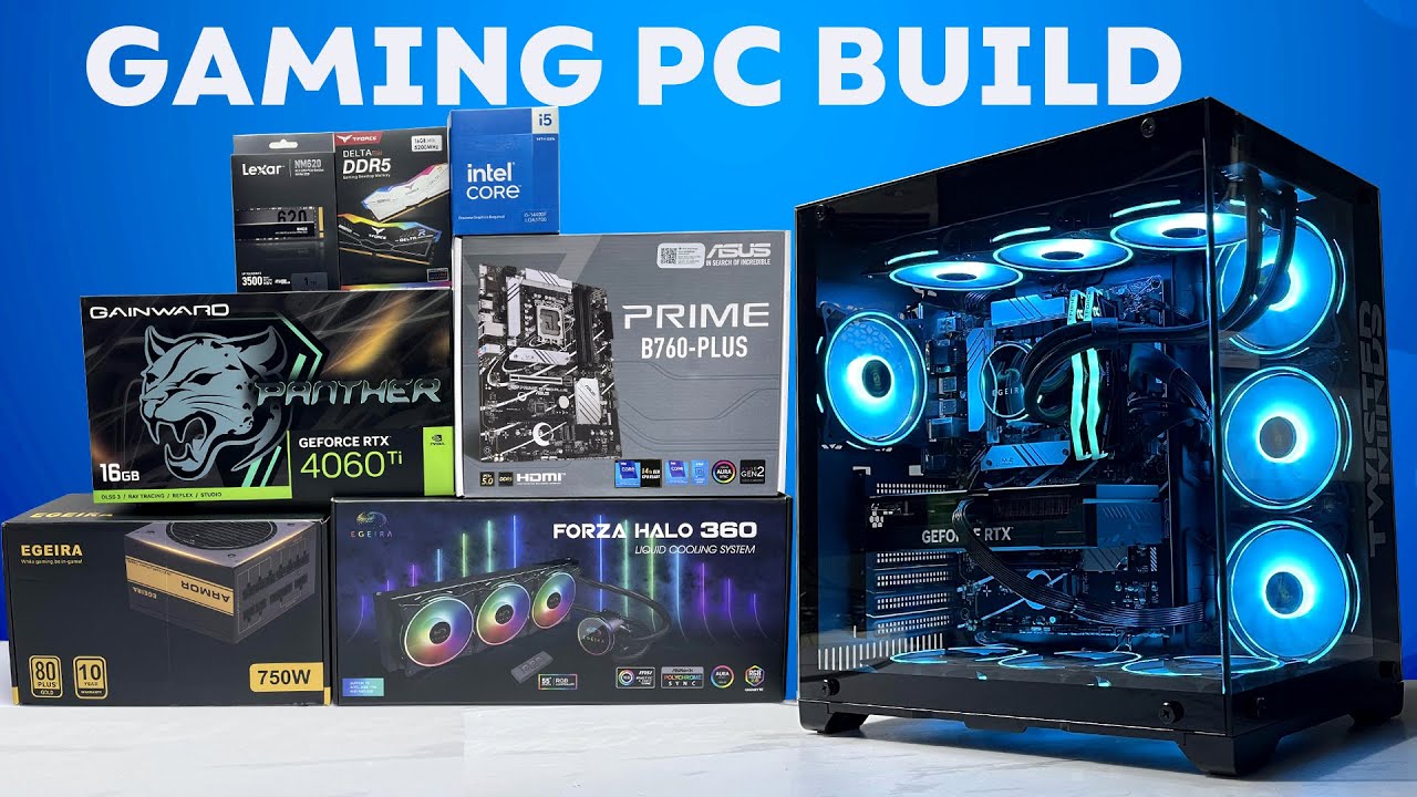 intel i5 14400F Rtx 4060ti 16GB Gaming Pc build
