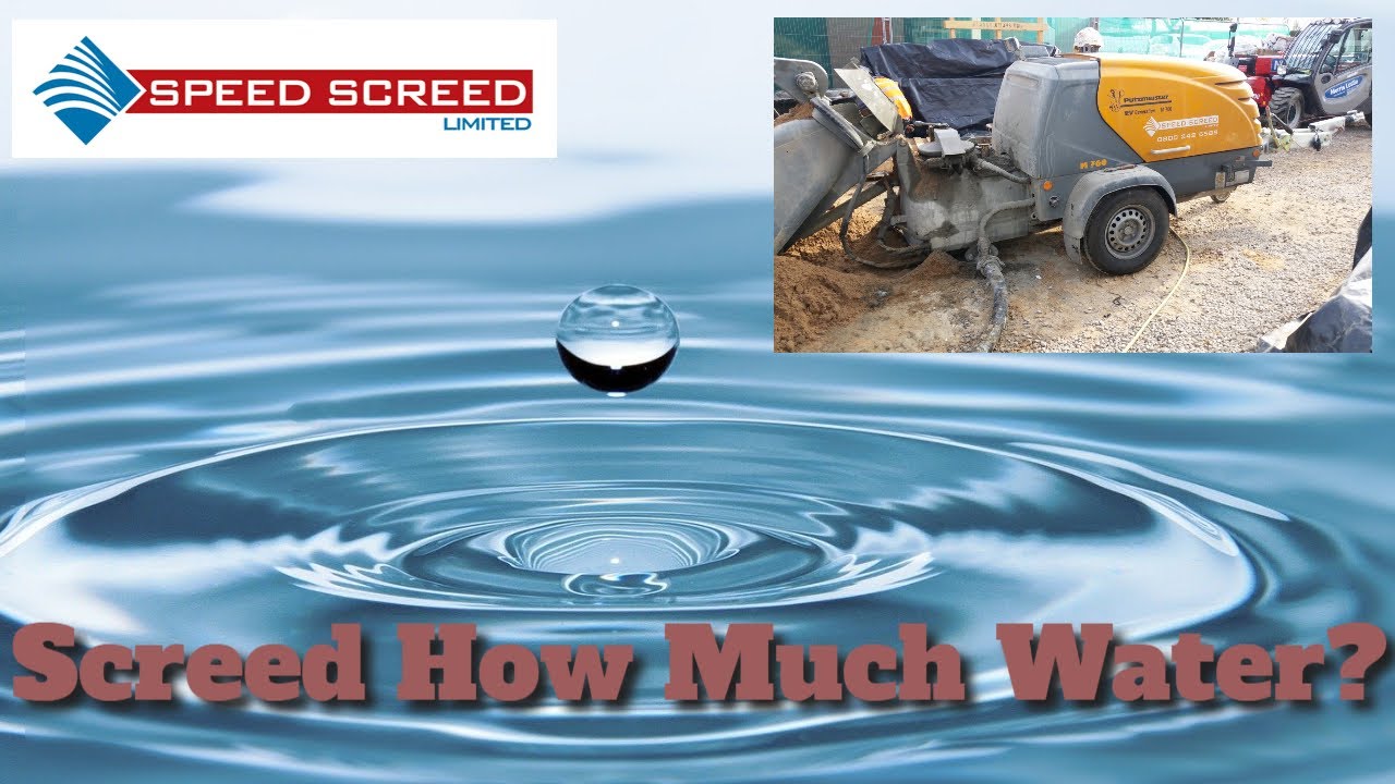Screed How Much Water? Don't get this important part wrong when mixing screed!